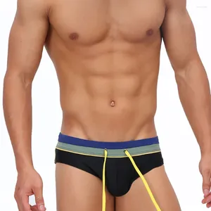 Shorts masculinos wf70 verão preto azul apertado sexy cintura baixa homens swimwear biquinis nadar briefs troncos piscina maiôs natação praia