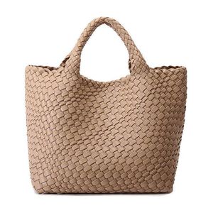 Sacos de noite feitos à mão tecido bolsa de ombro para mulheres vegan couro sacola grande praia bolsas de viagem e bolsas designer cesta b273o