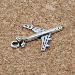 Liga avião encantos pingentes para fazer jóias pulseira colar diy acessórios 16x22mm prata antiga 200 pçs A-1152581