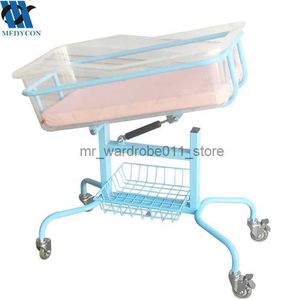 Baby Cribs BDB07 Blue Color Painting Steel Coated Baby Hospital Crib Bed Hospital Child Infant Baby Cribs Cot Bed For Sale Q231205