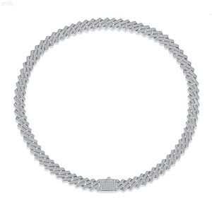 Moissanite Cuban Chain Men Necklace Sterling Silver 925 Jewellery