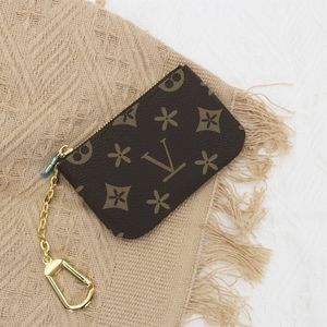 High quality M62650 Designer small zipper wallets key coin purse women's fashion card holders brown flower wallet luxury Leather Purses Cardholder keychain pouch