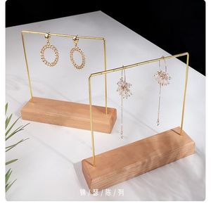 Whole Earring holder cheap jewelry stand fashion new design wooden necklace display Pendant holder Bracelet stands 19-07287v