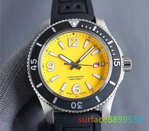 U1 Top AAA Bretiling Luxury New Mens Watch Ocean Rotatable Bezel Superocean Avenger Rubber Rostless Sapphire Glass Automatisk mekanisk rörelse Swiss Watches