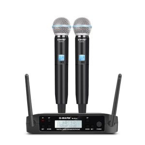 GMARK GLXD4 Professional UHF Wireless Handheld Microphone System for Stage, Speech, Wedding, Show, Band, Home Party, Church