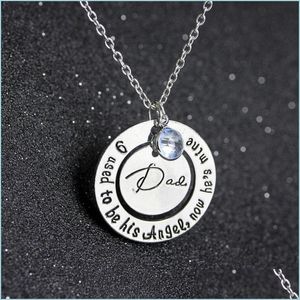 Pendant Necklaces Pretty Mom Dad Necklace Mothers Day Beautif Jewelry Gift Circle Pendant Drop Delivery Jewelry Necklaces Pendants Dhg1A