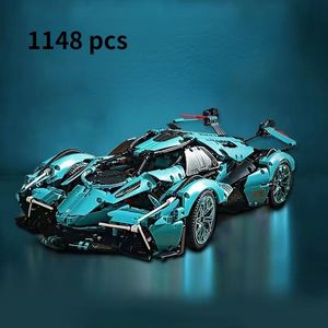 DIECAST Model 2023 Building Blude Edition Edition Sports Car Super Racing Brick Overpeed Toy Prezent dla dzieci 231204