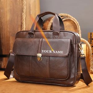 Bag w torbie Mężczyźni skórzany laptop 14 mężczyzn Business Man for Document Black Remer S Portfolio 315 231205