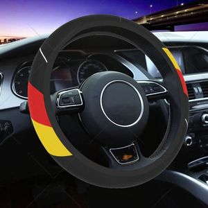 Steering Wheel Covers Germany German Flag Cover Auto Protector Anti-Slip Breathable And Sweat Absorption 15 Inch