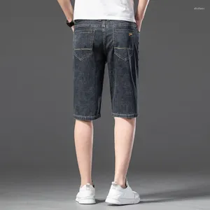 Men's Shorts 8 Models Size 42 44 46 Summer Men Business Denim Fashion Casual Stretch Slim Blue Thin Short Jeans Male Brand Clothes