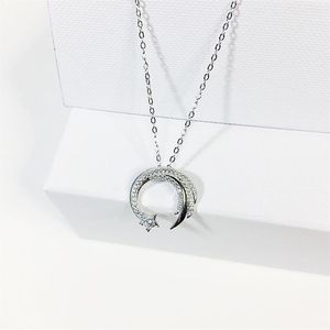 Solid 925 Sterling Silver Meteor Garden Moon Star Pendant Necklace 2 85grams J190711257a