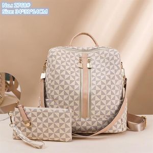 Ganze Fabrik Damen Umhängetasche 3 Farben Street Fashion Druck Freizeitrucksack einfache zweiteilige Modehandtasche Retro con293x