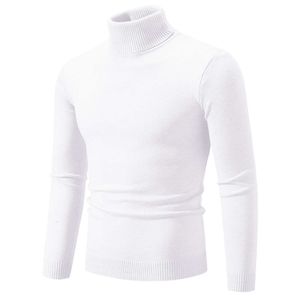 Män 2023 Vintern Ny enkel fast färg Fashion Men's Casual High Neck Underlay Sweater 158