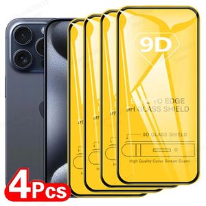 10PC Cell Phone Screen Protectors 9D tempered glass for iPhone 15 14 13 Pro Max Plus 12 13 Mini Screen Protector for iPhone SE XR XS Max X 8 7 231205