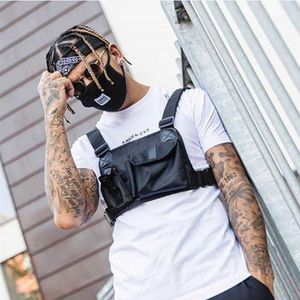 Borsa da petto tattica Street Style Borsa da petto militare Hip Hop Skateboard per uomo Marsupio funzionale Gilet regolabile T200308I