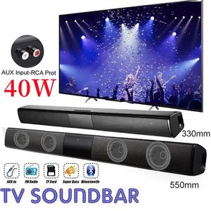 Computer Sers 40W TV Soundbar Wired och Wireless Bluetooth Ser Home Cinema Sound System Stero Surround med FM Radio Music Center Boombox 231204