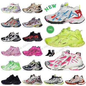 Designer-Schuhe Balenciaha Track Runners 7.0 Sapatos Designer Mens Mulheres Track LED 3 Runers 7 Vintage Old Dad Borgonha Balencigaly Treinadores Sapatilhas Tamanho grande US 12 EUR 46