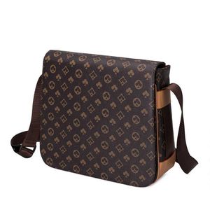 M41426 Designer Cross Body Men pu läder handväska svart portfölj brun bärbara axelväskor messenger väska 27cm298l