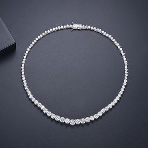 Chokers trendiga älskare halsband lab diamant cz sten vitguldfylld chorker hänge halsband för kvinnor brud party bröllop jud236p