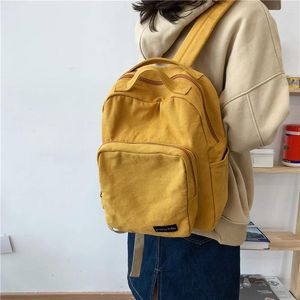 School Bags Casual Canvas Women Backpack Teenger Girl Female Mochila Bagpack Shoulder Bag Travel Large Capacity Rucksack