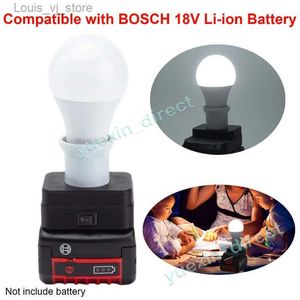 Camping Laterne LED Arbeit Licht Tragbare E27 Lampen Für BOSCH 18V Lithium-Batterie Betrieben Cordless Notfall Lampe Camping Lampe YQ231205