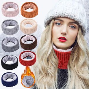 Scarves Women Men Fashion Scarf Winter Warm Solid Chunky Cable Knit Wool Neck Warmer Thickened Wrap Circle Foulard