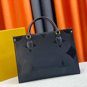 En Kaliteli Tasarımcı Tote Çanta Kadın Adam Onthego Alışveriş Omuz Pochette Çantalar Kahverengi Çiçek Lüks Lüksler Deri Çanta Moda Çapraz Kuşkusuz Debriyaj Siyah Kabartmalı Çanta