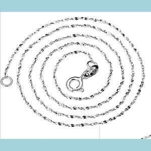 Zincirler Yüksek Kalite 16-18 inç 925 Sterling Sier Sky Yıldız Zinciri Chokers Kolyeler Moda Mücevherleri Kadınlar İçin 100 PCS DROW TESLİM