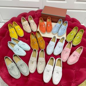 Designer sapatos encantos de verão caminhada sapato casual mulheres mocassins homens camurça bezerro pele muller sapatos marca clássico andando apartamentos mulas confortáveis loro vestido sapatos