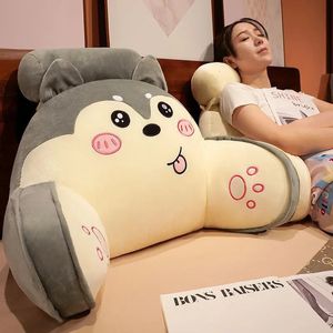 Kissen/Dekokissen Cartoon Husky Lordosenstützkissen Große Rückenlehne Bett Lesekissen Stuhl Sofa Tatami Lazy Pillow 231204