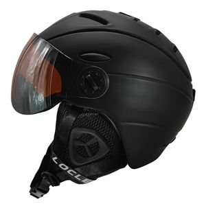 Caschi da sci LOCLE Casco da sci Inverno Sport all'aria aperta Uomo Donna Casco da sci Sci Snowboard Snow Skateboard Casco con occhiali Visiera 231205