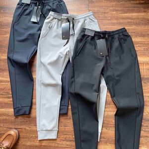 바지 디자이너 스웨트 팬츠 Lululemen Fashion Print Sport Pant High Street Joggers Mens 스웨트 팬트 바지 힙합 느슨한 다재다