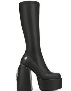 2024 Boots Naked Wolfe Boot Tall High Spice Black Stretch Scar Secret Black Jailbreaker Jennies Sassy Women Leather Slip On Footwear Size 35-41