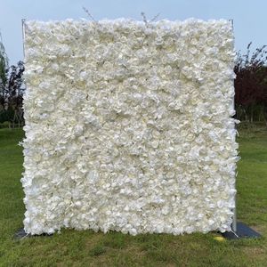 Белый шелковый цветок розы, настенный искусственный цветок для свадебного украшения, цветочная стена, свадебный рождественский домашний фон, декор 89