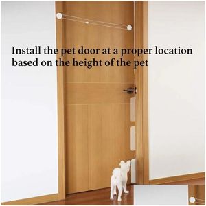 Cat Carriers Crates Houses Door Dog Pet Auxiliary Access Transformation Kit Supplies Matic L3A4 Drop Delivery Home Garden Dh7Ck