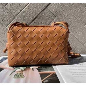 Authentic Spring Designer Leather Bag Woven Material BottegvVeneta Crossbody Square Venetas Fashion Handbag Bags Outlet QJZKX3JS WN-FM1B