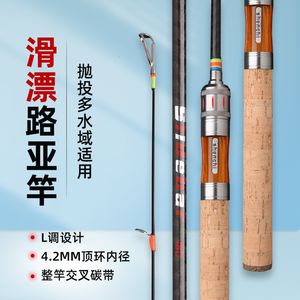 Sougayilang 123cm 2 Sections Carbon Fiber Ice Fishing Rod with Lightweight Wooden Handle Winter Rods Tackle Gear 211123