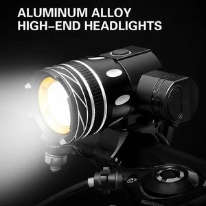 Bike Lights Z30 15000LM LED Light Bicycle USB Rechargeable Headlight Flashlight Waterproof Zoomable Cycling Lamp for 231206