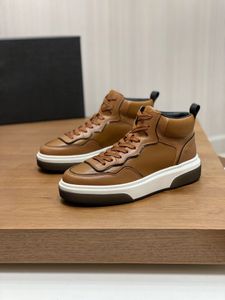 2024S/s Downtown Runner Sports Shoes High Top Sneakers Men Rubber Sole Fabric Patent Leather Men's Wholesale Rabatt Trainer med Box