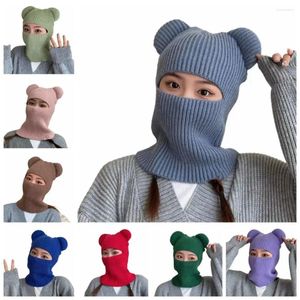Bandanas 1 PCS Winter Soft Warm Neck Cover Multifunctional Riding Mask Creative Fashion Cow Horn Knitted Hats