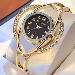 Relógios de pulso Sdotter Luxo Mulheres Relógios Cristal Moda Quartzo Diamante Pulseira Senhoras Relógio De Pulso Ouro Prata Presente Para Namorada Montre