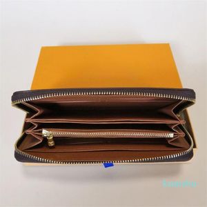 Portafoglio zippy verticale il modo più elegante per portare in giro le carte moneta e le monete di design famoso uomo detentore della borsa in pelle Long 268p