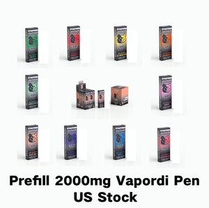 Prefill Disposable Led Pen VAPORDI Ceramic oil Pen 280Mah Type C 2000mg T9 oil 10 Flavors USA Stock