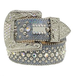 أحزمة الموضة للنساء مصممة Menssimon Rhinestone Belt مع Bling Rhinestones مثل GIFLE6248485