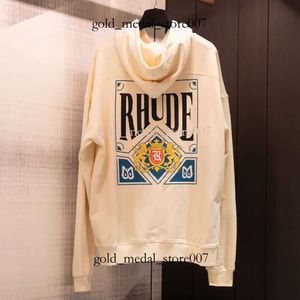 Rhude Hoodie Designer Mens hoodie Letter Print Loose Long Sleeve Hoodies Fashion Sports Hoodie For Men Women High Quality Luxury Brand 900