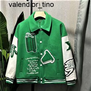 Novas mangas de couro casaco de beisebol uniforme marca de moda jaqueta único breasted jaquetas quentes casais mulheres homens varsity casacos masculinos designer roupas jaqueta