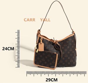 Carryall Luxurys Designer Omuz Çantası Çanta Büyük Kapasite Gerçek Deri Tote Çanta Klasik Çiçek Kontrol Edilmiş Kadın Erkekler Tote Omuz Küçük Çanta Askı Kovası Bolsas