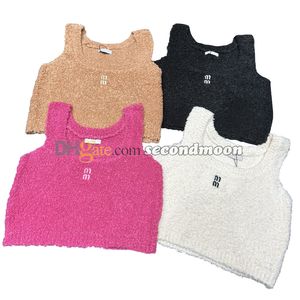 Letters Embroidered Crop Top Women U Neck t Shirt Designer Sexy Short Tee Party Fashion Knits Vest