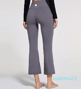 Женские расклешенные брюки для йоги, летние женские брюки с высокой талией и расклешенным низом, длинные брюки для йоги