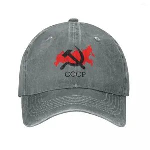 ボールキャップヒップホップウォッシュソ連CCCPフラッグ野球帽子男性女性春秋カウボーイハットロシア陸軍軍事